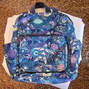 Sakroots Loyola Convertible  Navy Small Backpack Adjustable Strap